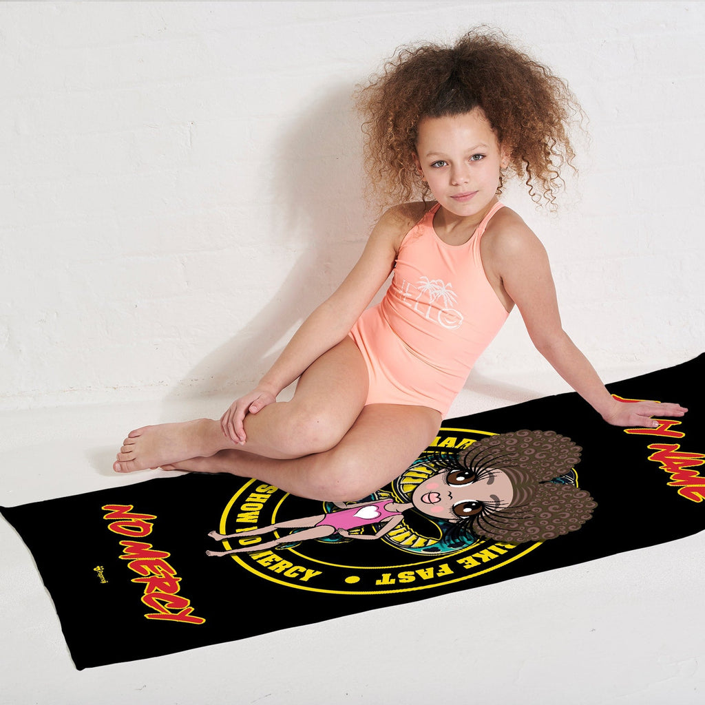 Girls Personalized No Mercy Beach Towel