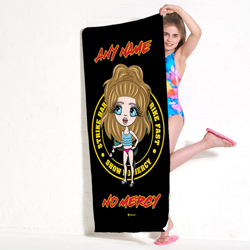 Girls Personalized No Mercy Beach Towel