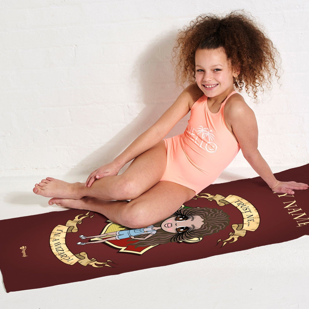 Girls Personalized Wizard Beach Towel