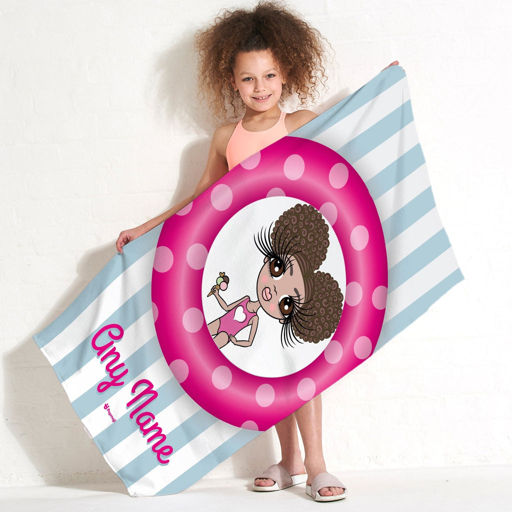 Girls Personalized Pool Party Beach Towel
