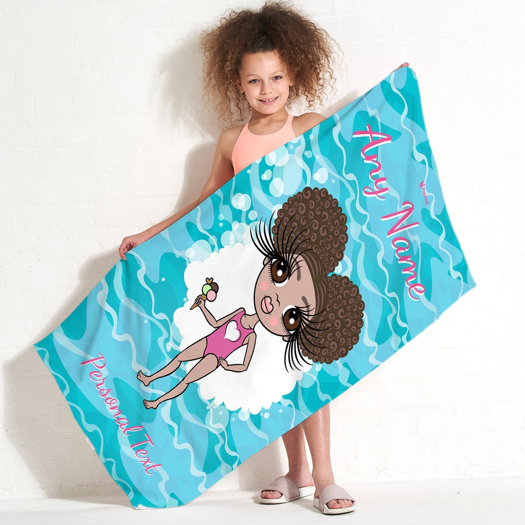 Girls Personalized Pool Beach Towel