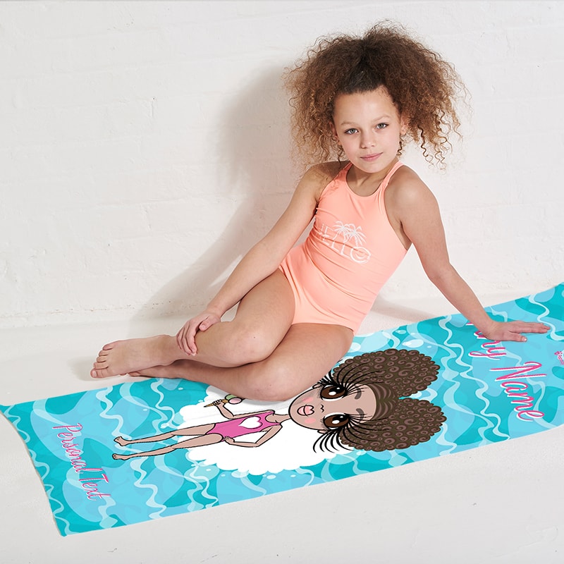 Girls Personalized Pool Beach Towel
