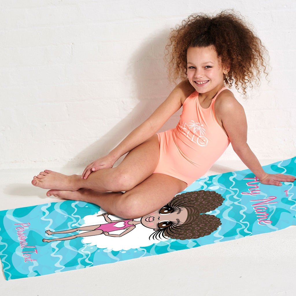 Girls Personalized Pool Beach Towel