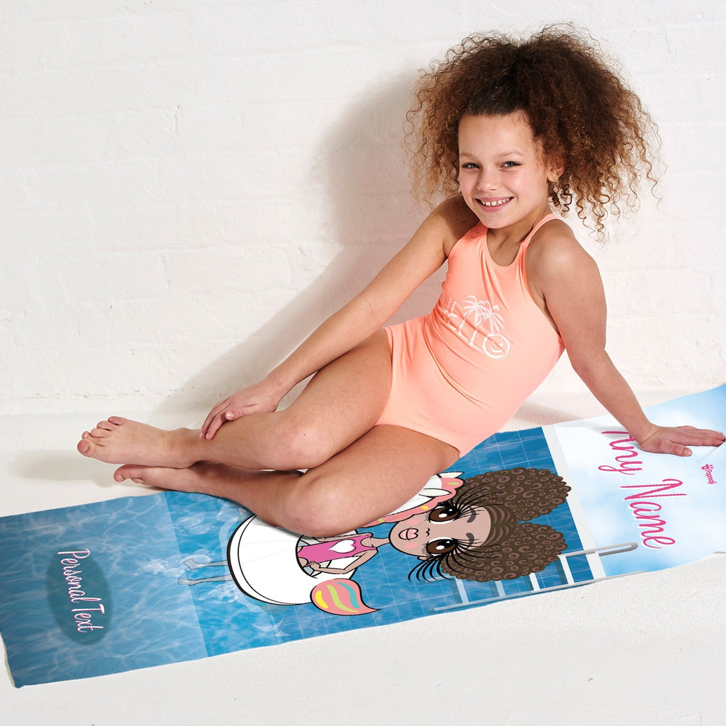Girls Personalized Unicorn Float Beach Towel