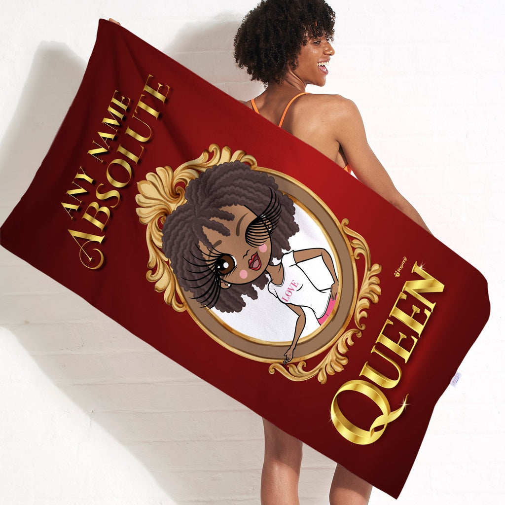 Womens Personalized Absolute Queen Beach Towel
