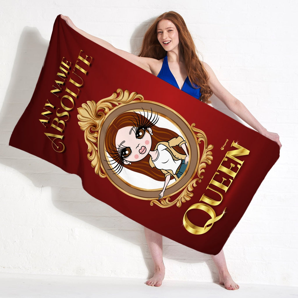 Womens Personalized Absolute Queen Beach Towel