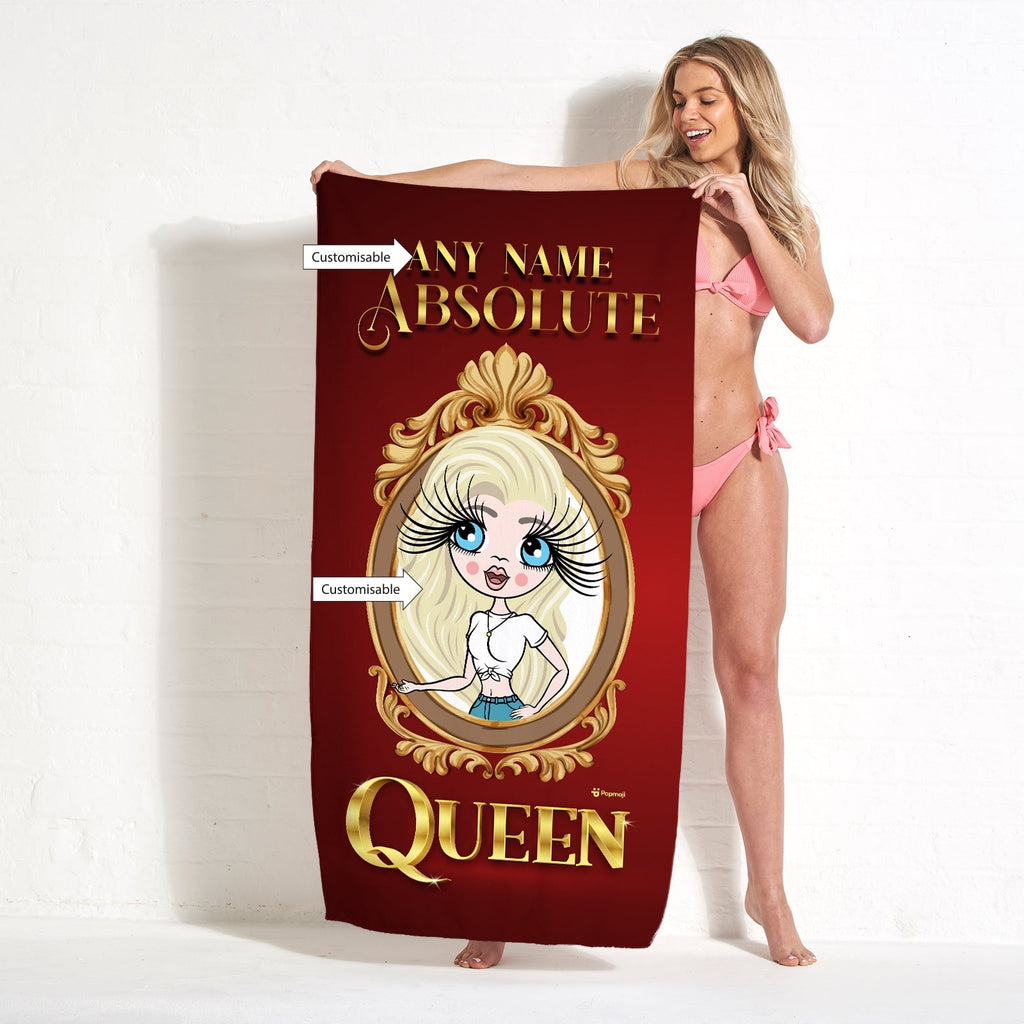 Womens Personalized Absolute Queen Beach Towel