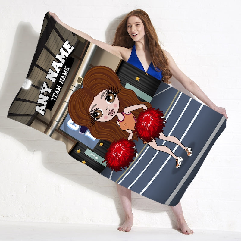 Womens Personalized Cheerleader Beach Towel