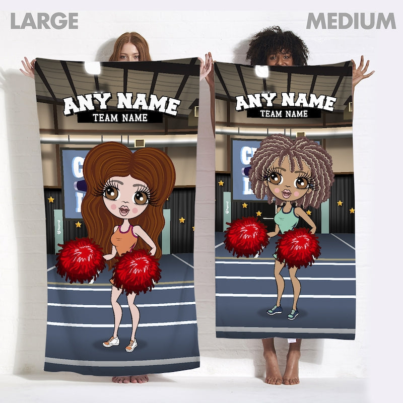 Womens Personalized Cheerleader Beach Towel