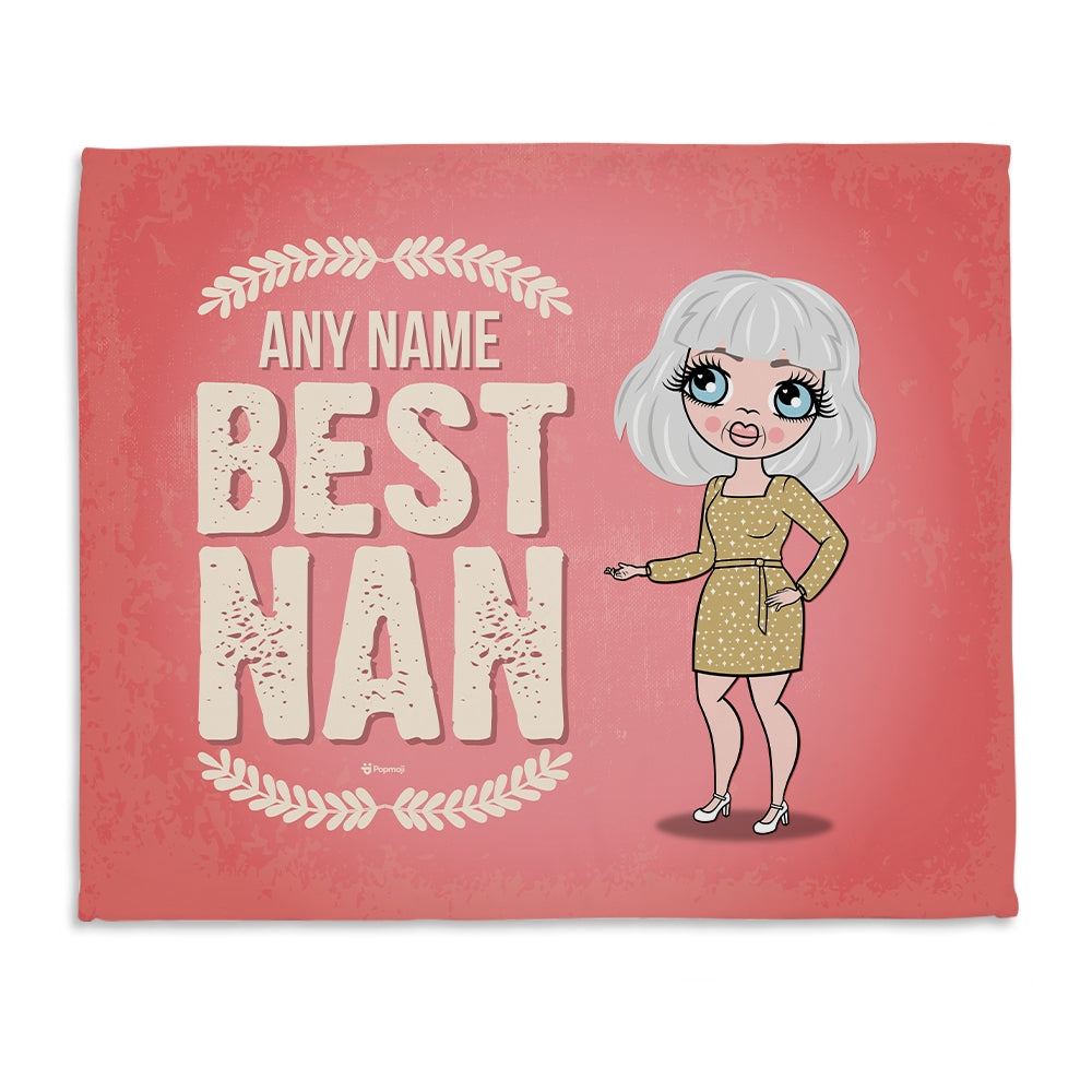 Womens Personalized Best Nan Fleece Blanket - Image 2