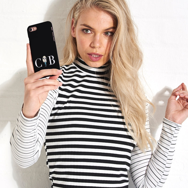 Womens Personalized The LUX Collection Black Phone Case