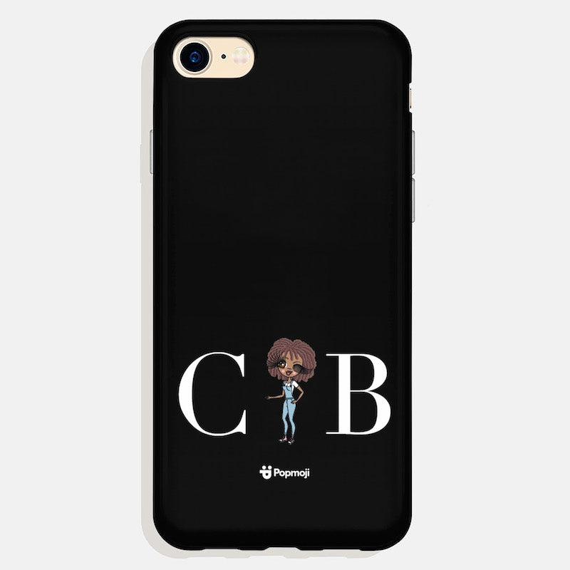 Womens Personalized The LUX Collection Black Phone Case