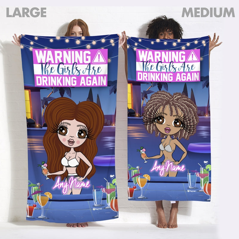 ClaireaBella Personalized Girls Trip Are Drinking Again Beach Towel - Image 5