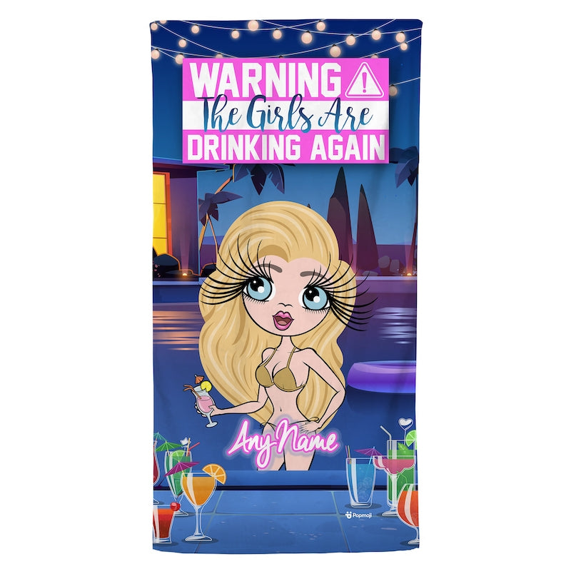 ClaireaBella Personalized Girls Trip Are Drinking Again Beach Towel - Image 2