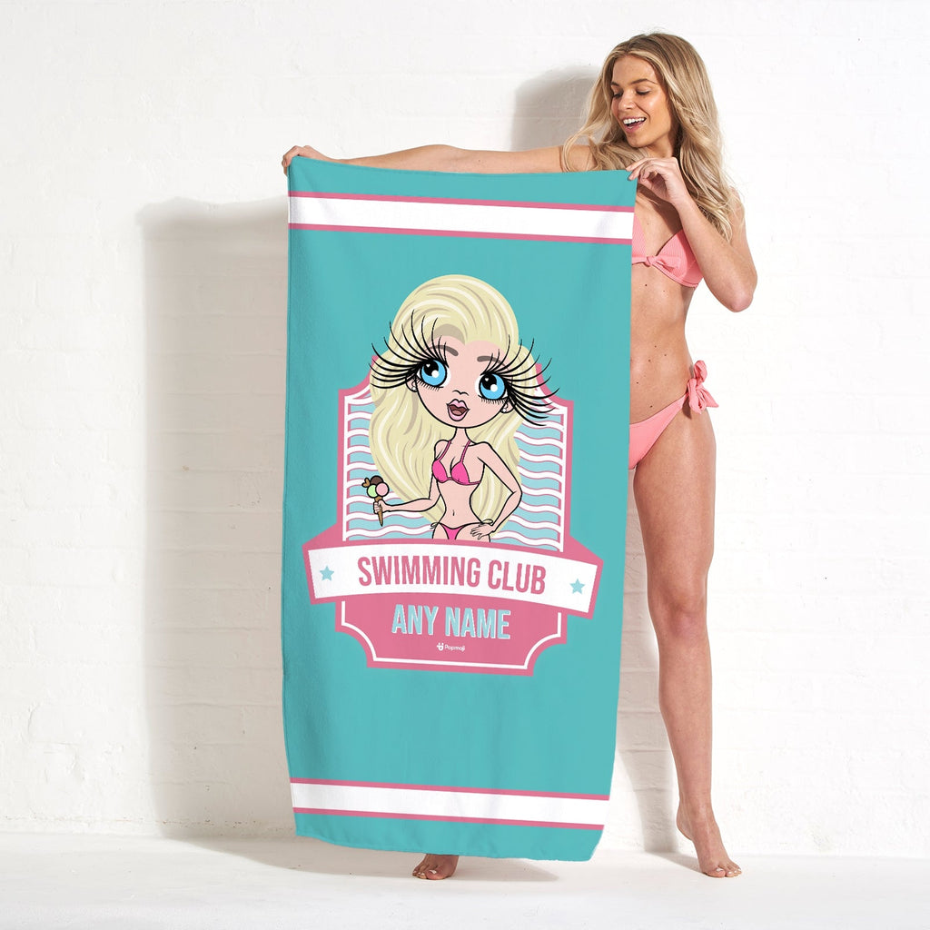 Womens Personalized Emblem Swimming Towel