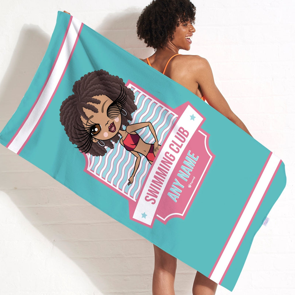 Womens Personalized Emblem Swimming Towel