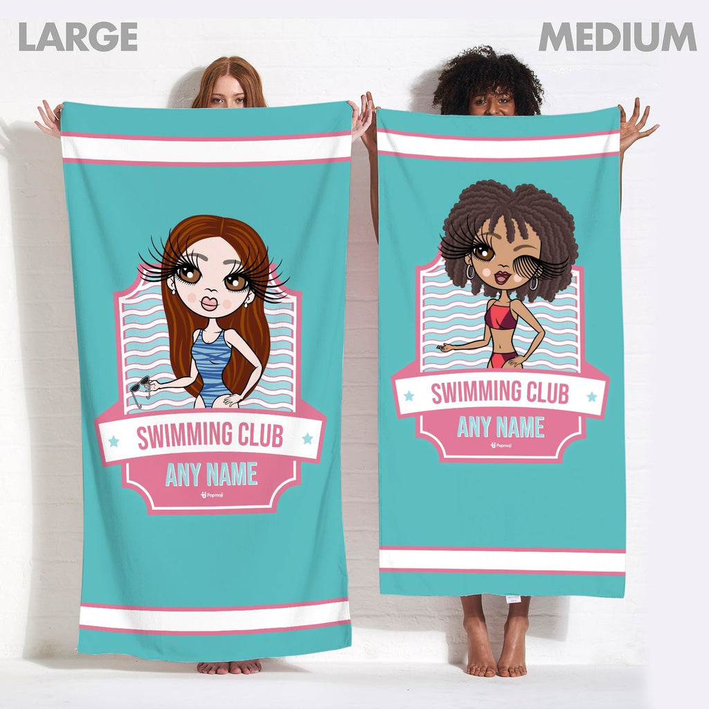 Womens Personalized Emblem Swimming Towel