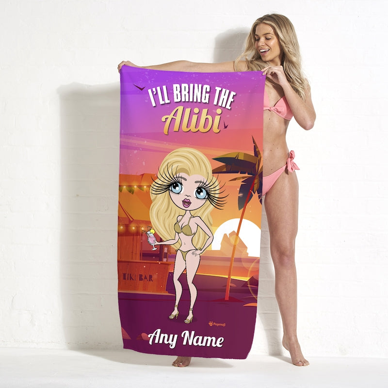 ClaireaBella Personalized Girls Trip The Alibi Beach Towel - Image 5