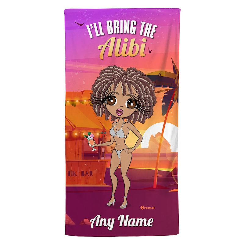 ClaireaBella Personalized Girls Trip The Alibi Beach Towel - Image 3