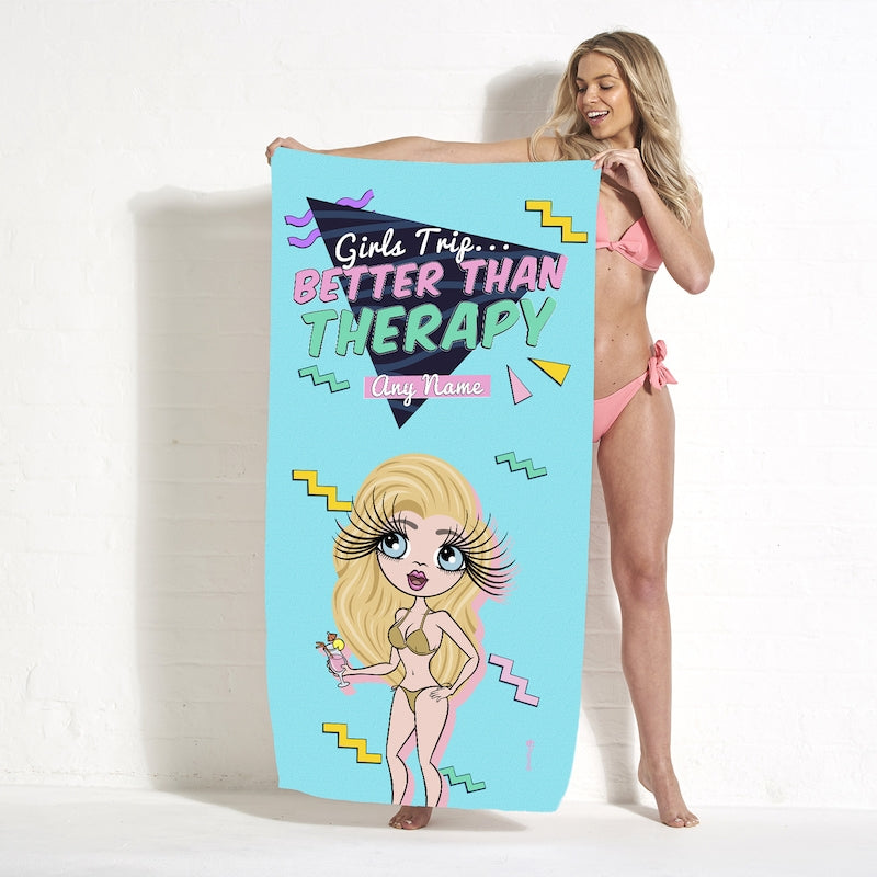 ClaireaBella Personalized Girls Trip Therapy Beach Towel - Image 2