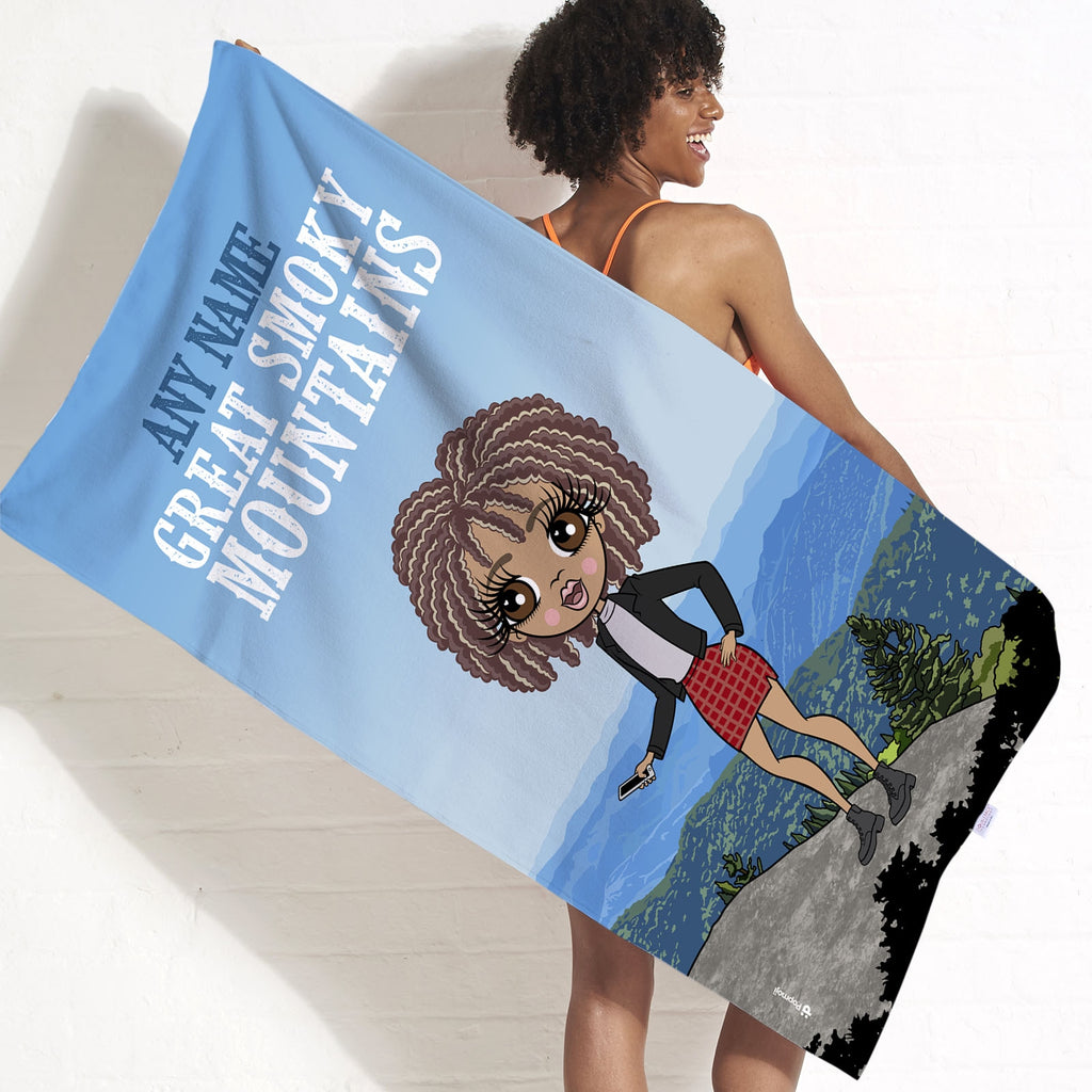 Womens Personalized Great Smoky Mountains Beach Towel - Image 5