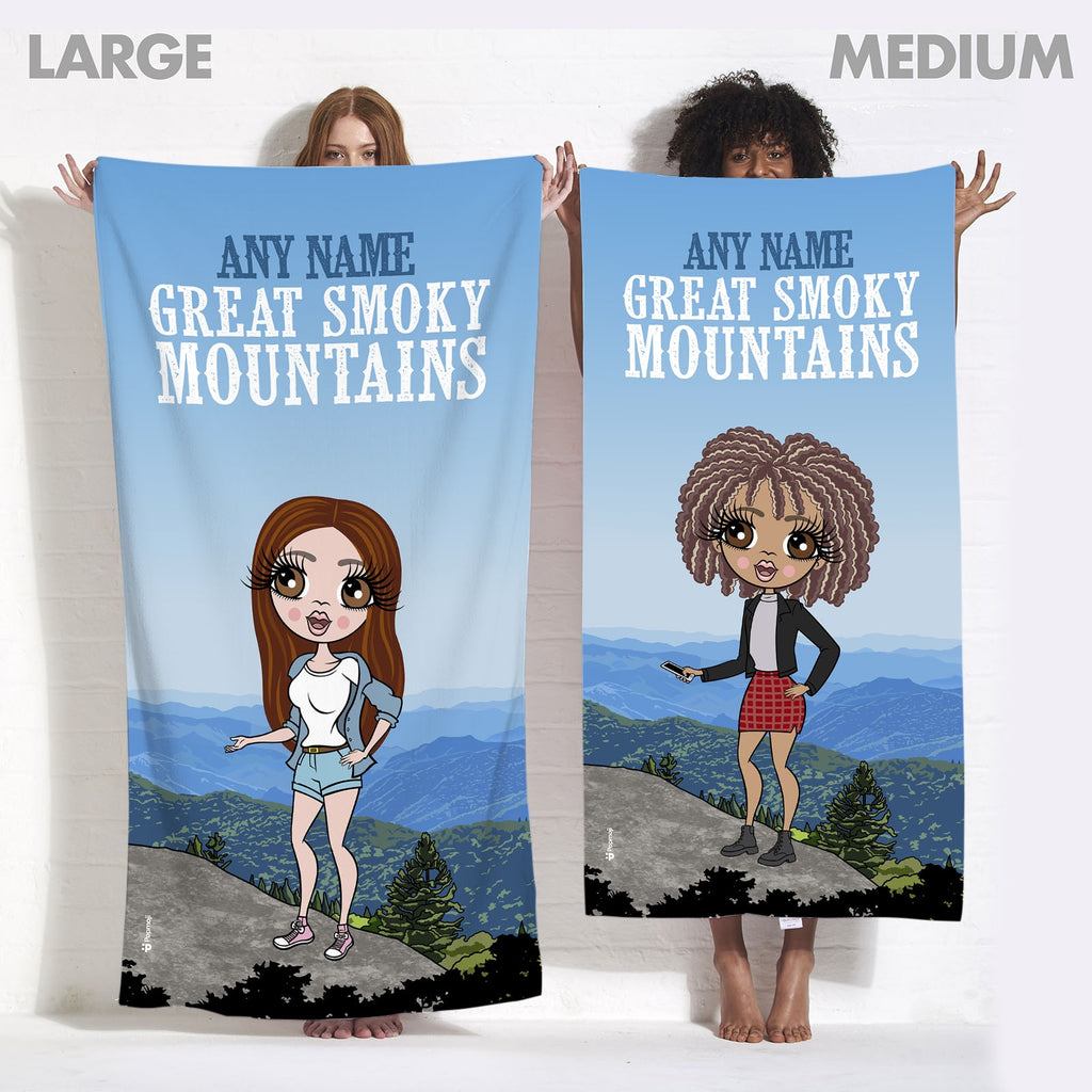 Womens Personalized Great Smoky Mountains Beach Towel - Image 2