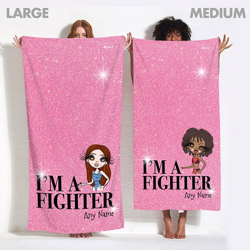 Womens Personalized I'm A Fighter Beach Towel