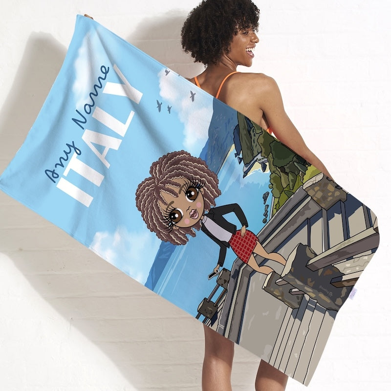 Womens Personalized Italian National Park Beach Towel - Image 2