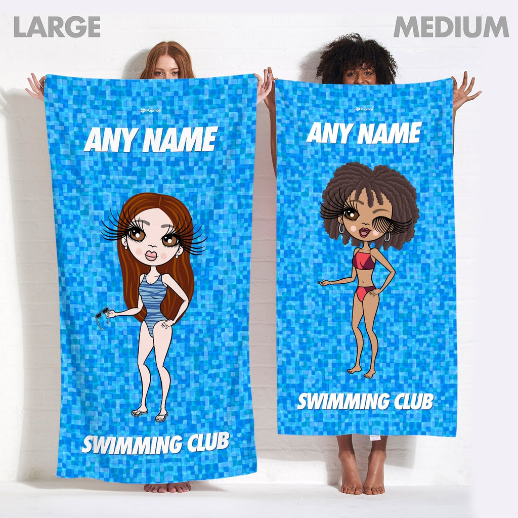 Womens Personalized Pool Texture Swimming Towel