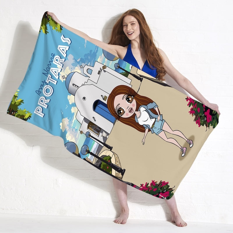 ClaireaBella Cyprus Protaras Connect Beach Towel - Image 1