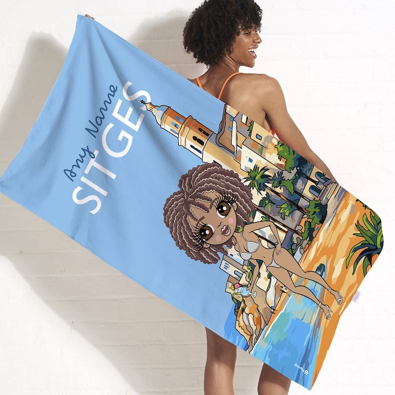 Womens Personalized Sitges Beach Towel - Image 3