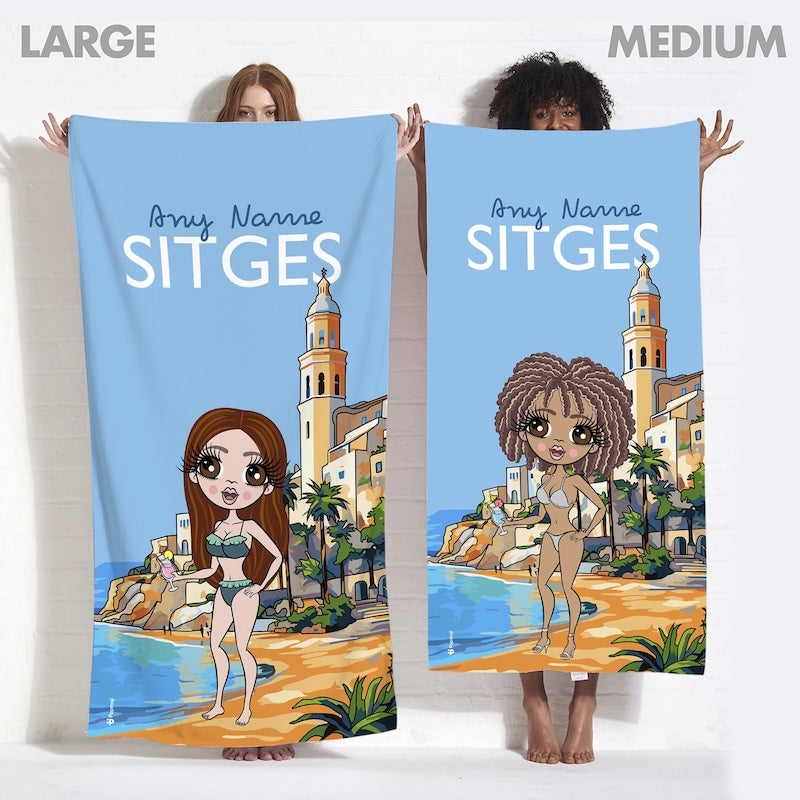 Womens Personalized Sitges Beach Towel - Image 5