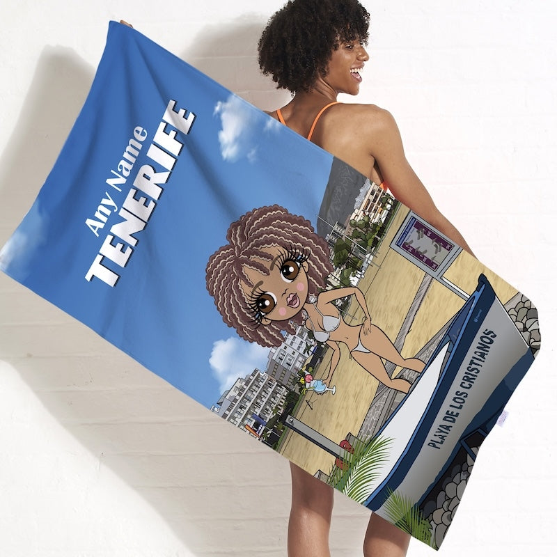 Womens Personalized Tenerife Beach Towel - Image 4