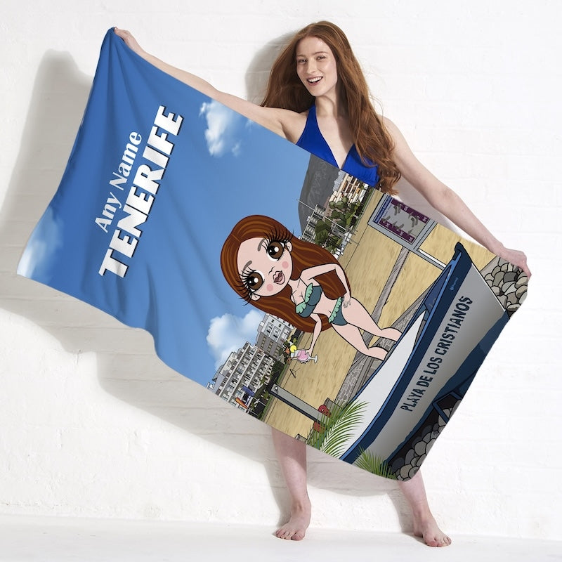 Womens Personalized Tenerife Beach Towel - Image 3