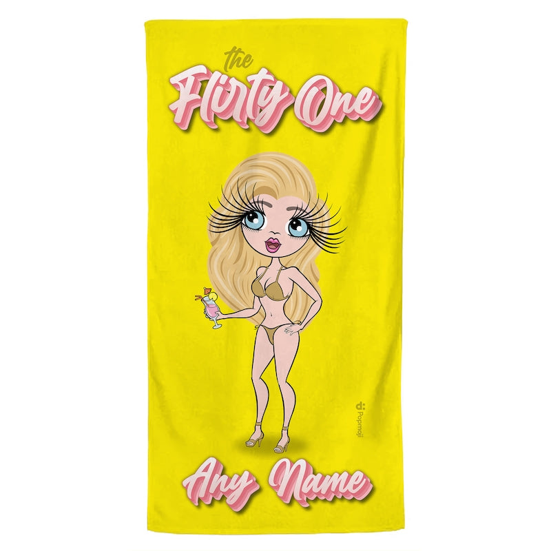 ClaireaBella Personalized The Flirty One Girls Trip Beach Towel - Image 3
