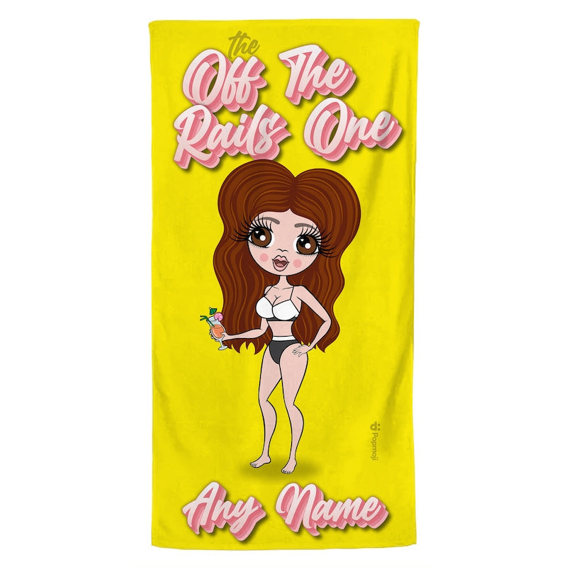 Womens Personalized The Off The Rails One Girls Trip Beach Towel