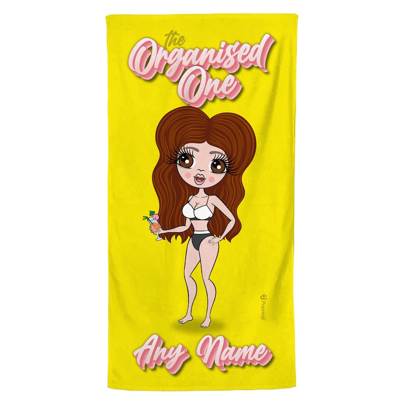 Womens Personalized The Organised One Girls Trip Beach Towel