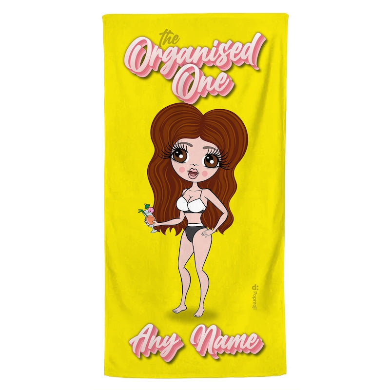 ClaireaBella Personalized The Organised One Girls Trip Beach Towel - Image 4