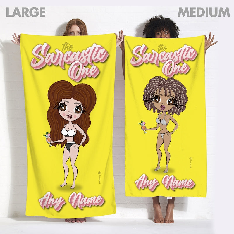 ClaireaBella Personalized The Sarcastic One Girls Trip Beach Towel - Image 5