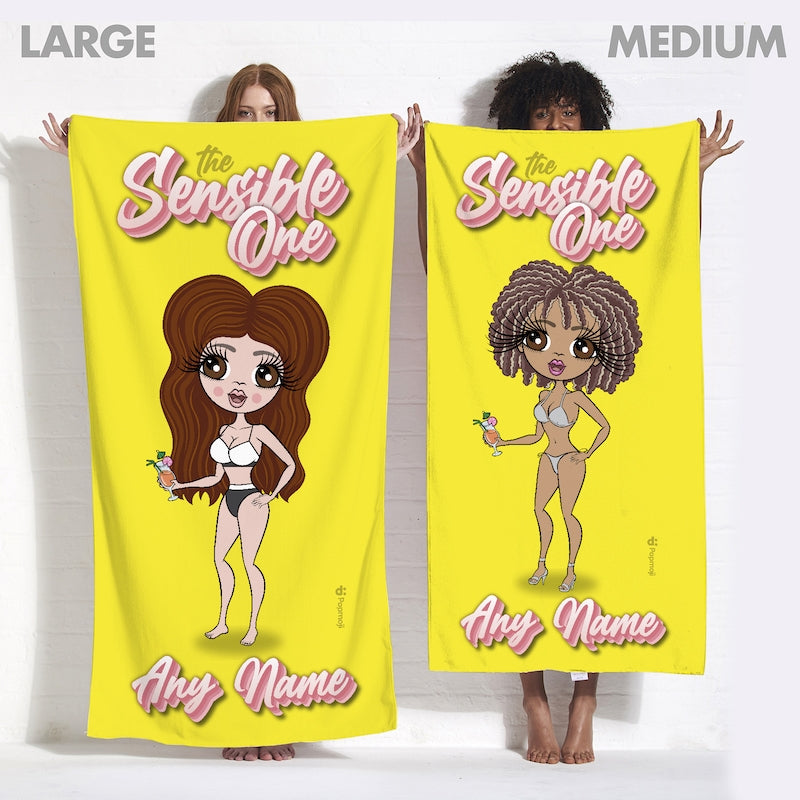 Womens Personalized The Sensible One Girls Trip Beach Towel