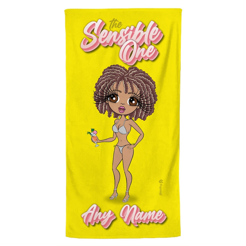 Womens Personalized The Sensible One Girls Trip Beach Towel