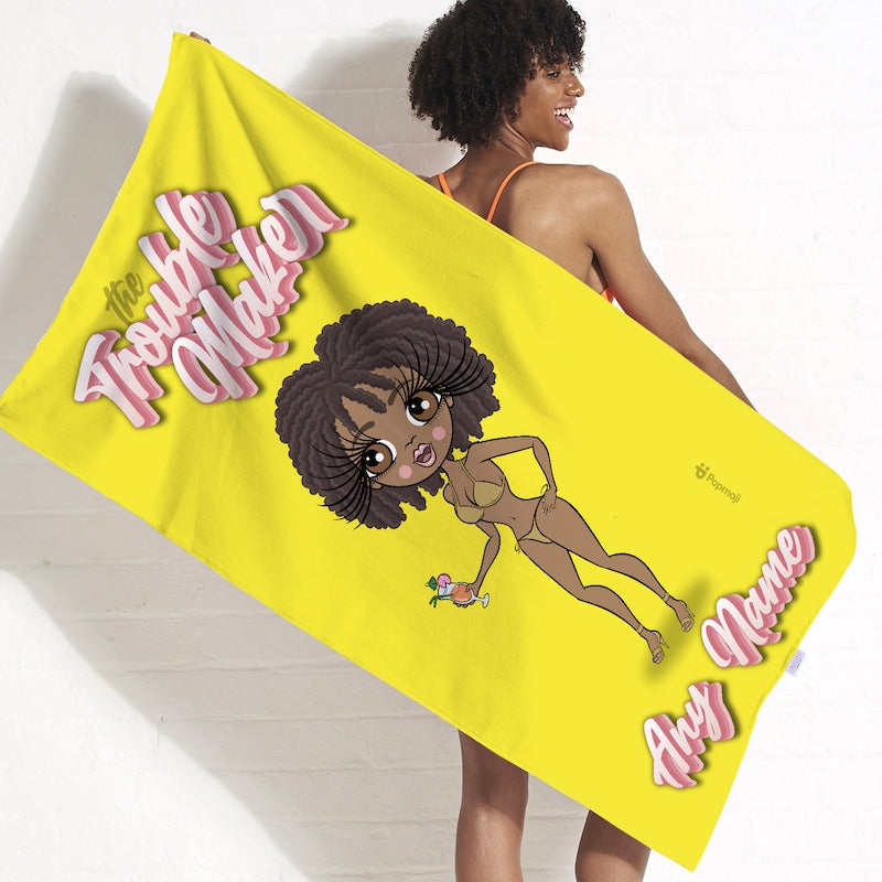 ClaireaBella Personalized The Trouble Maker Girls Trip Beach Towel - Image 2