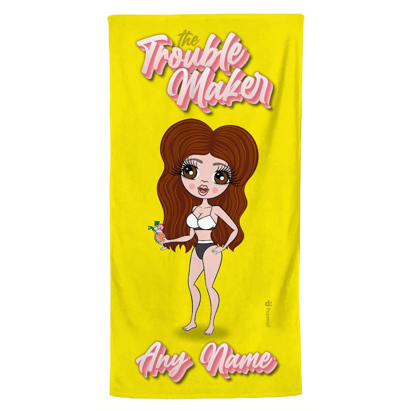 ClaireaBella Personalized The Trouble Maker Girls Trip Beach Towel - Image 3