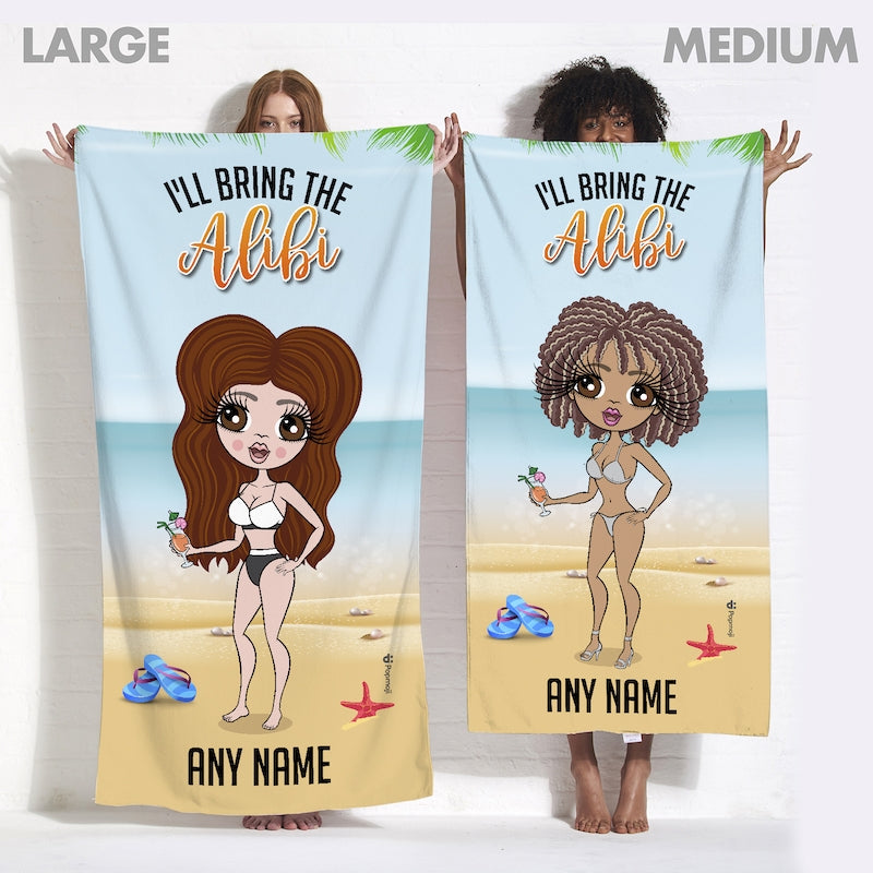 ClaireaBella Personalized Tropical Girls Trip The Alibi Beach Towel - Image 4