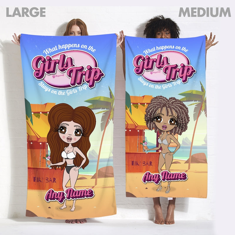 ClaireaBella Personalized Stays On Girls Trip Beach Towel - Image 6