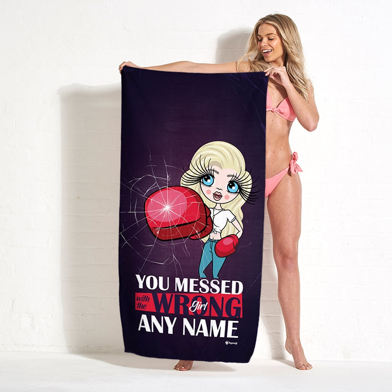 ClaireaBella Personalized Wrong Girl Beach Towel - Image 2