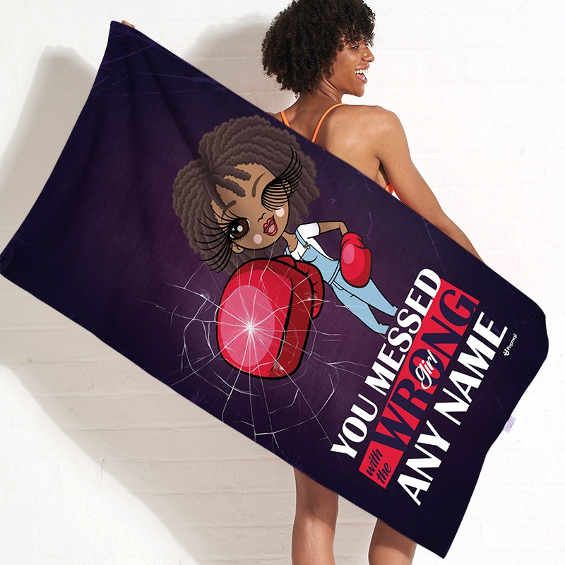 ClaireaBella Personalized Wrong Girl Beach Towel - Image 3
