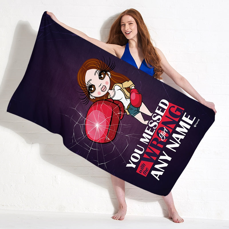 Womens Personalized Wrong Girl Beach Towel