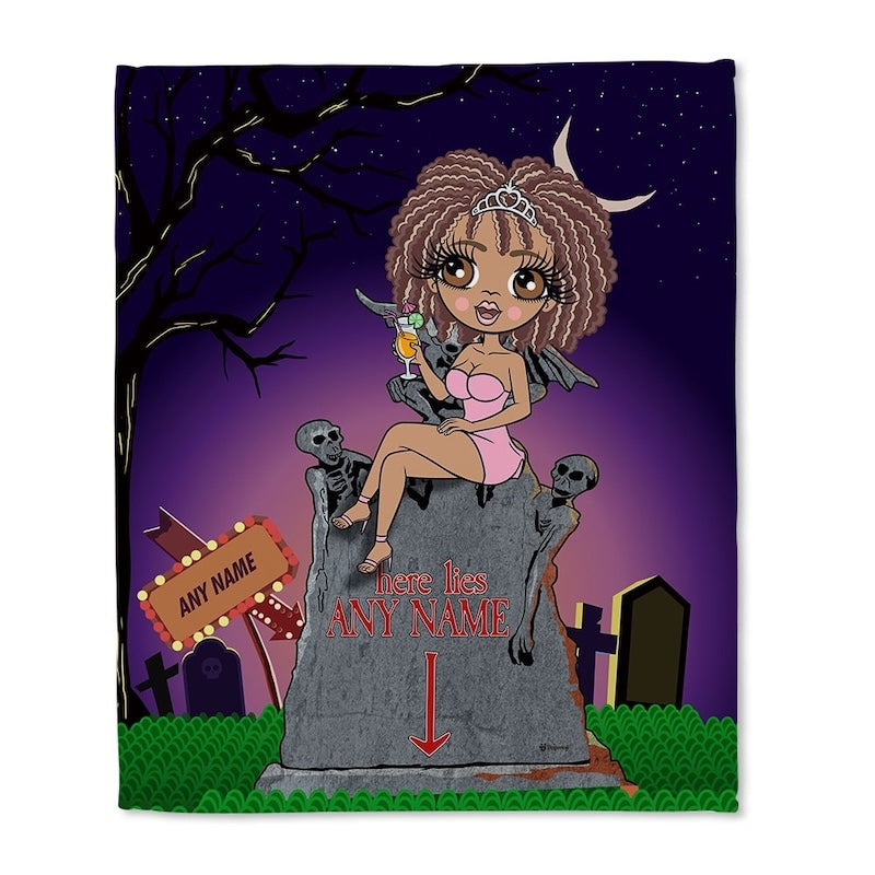 Womens Ghostly Grave Fleece Blanket - Image 5