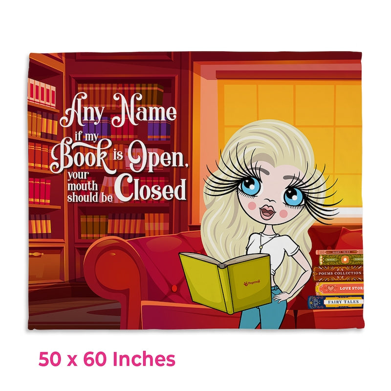 Womens Personalized If My Book Is Open Fleece Blanket - Image 3